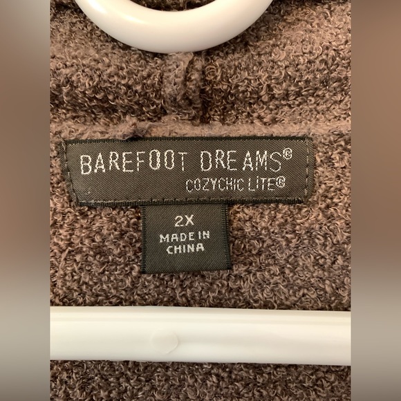 Barefoot Dreams Cozychic Lite Island Wrap Cardigan Style 903 Pockets Brown 2X - Picture 8 of 10